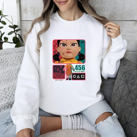 Squid Game Doll Hoodie   for men & women  up to size 5XL. Red Light  Green Light!