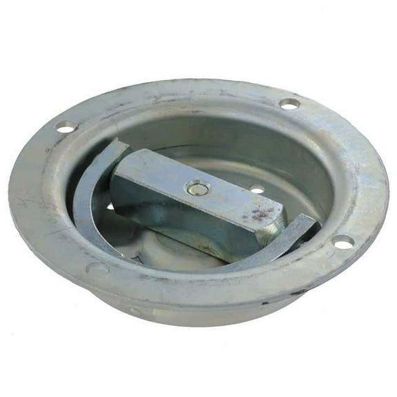 US Cargo Control Rotating Pan Fitting / Recessed Mount D-Ring Tie Down (6,000 lbs. Break Strength)