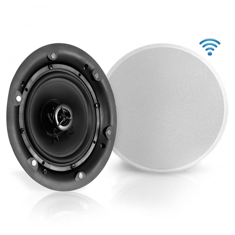 Pyle Pwrc65bt Dual 6 5 In Wall In Ceiling Bluetooth Speaker System 2 Way Full Range Stereo Speakers With Wireless Streaming Ability Magnetic