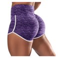 thumbnail image 2 of Lroveb Yoga Shorts for Women Plus Size High Waisted Athletic Workout Shorts Basic Slip Bike Shorts Compression Leggings Capris Purple, 2 of 5