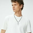 thumbnail image 4 of Coachuhhar Cross Necklace 925 Sterling Silver Religious Protection Pendant Necklace Cross Jewelry Catholic Gifts for Men Women, 4 of 7
