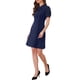 thumbnail image 4 of INSPIRE CHIC Vestidos Elegantes para Mujeres con Cuello de Lazo y Mangas Cortas Abullonadas, Vestido para Trabajar, Color Azul Marino, 4 of 6