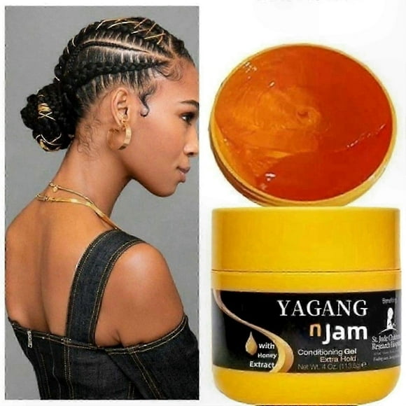 Extra Strong Hold Gel for Braiding and Edge Styling, Smooth Shine Control for Curly Hair 113.5g