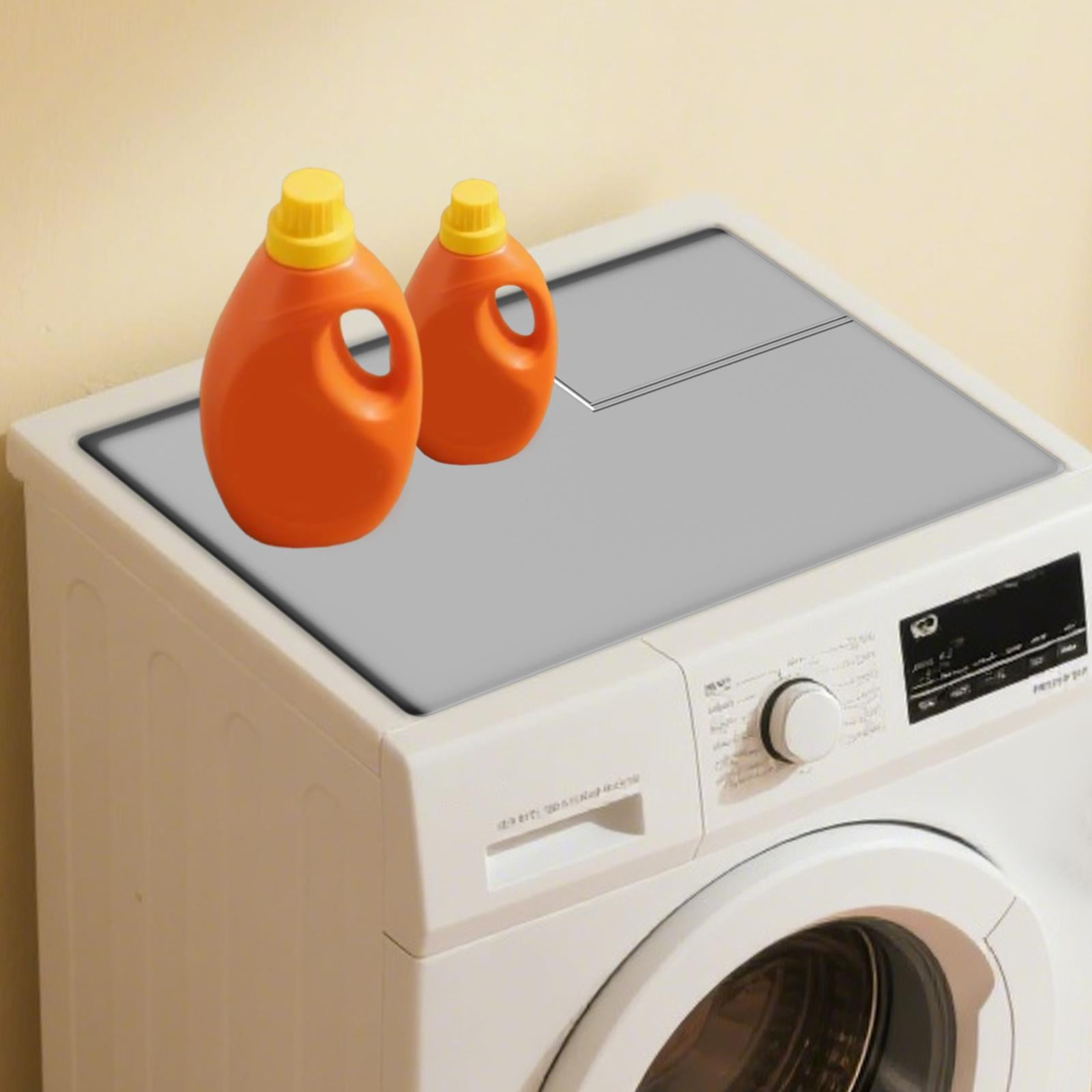 1 Non Slip Washer Dryer Cover Protector Mat Silicone Waterproof Pad for Countertop Appliances Grey