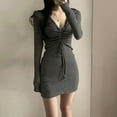 thumbnail image 4 of Sweater dress, Polyester, Grey, L, 4 of 6