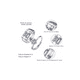 thumbnail image 2 of 2 Anillos De Pareja Plata 925 Compromiso Promesa Ajustable plata, 2 of 4
