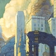 thumbnail image 6 of 12" x 18" Vintage 1929 Chicago Michigan Ave Travel Poster Wall Art, 6 of 10