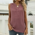 thumbnail image 2 of ZyeKqe Womens V Neck Tank Tops Business Casual Blouses Summer Sleeveless Top Dotted Work Shirts, 2 of 9