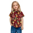 thumbnail image 6 of Stamzod Boys Short Sleeve Button Down Shirt Summer Tropical Printed Boys Hawaiian Shirt Casual Loose Kids Clothes with Pocket Wine 14 Years, 6 of 7
