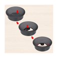 thumbnail image 4 of 10 piezas de 60 mm pasacables con cubierta shaofei para orificios de cables redondos organizador de cables color Negro y rojo, 4 of 5