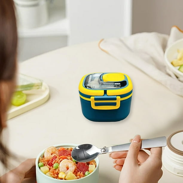 Lonchera Térmica para Estudiantes, de Gran Capacidad, con Compartimento para Cubiertos, Cuchara y Salsa, Asa Portátil, Material Abs Fácil de Limpiar | Ideal para La Escuela, El Trabajo, Picnics y Com