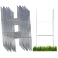 thumbnail image 1 of Sturdy Metal Wire Step Stake Frame for Yard Signs - 10 x 24 inch H Frame Wire Stake Sign Spikes (100 Pack), 1 of 15