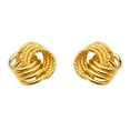 thumbnail image 1 of FB Jewels 14K Yellow Gold Love Knot Push Back Stud Womens Earrings 10MM X 11MM, 1 of 1