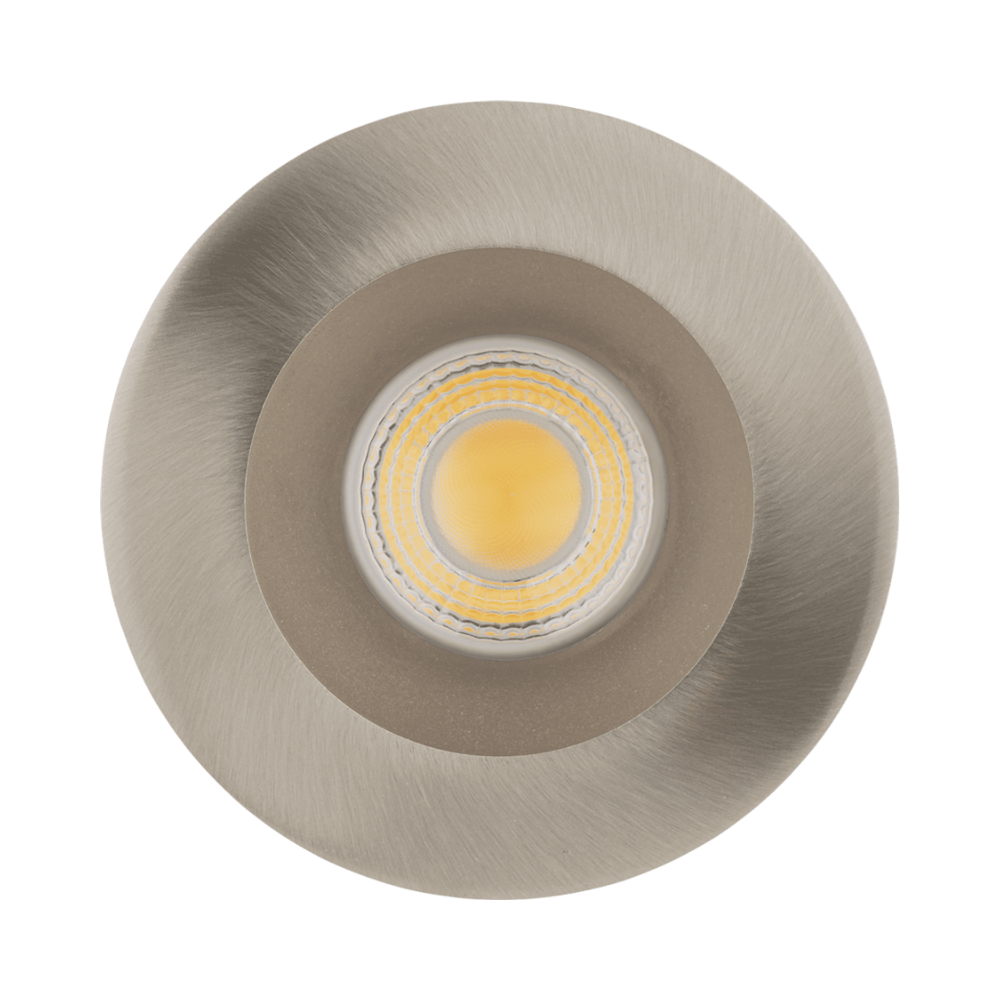 Perlglow 3 inch Brushed Nickel Round Downlight Luminaire, LED Recessed