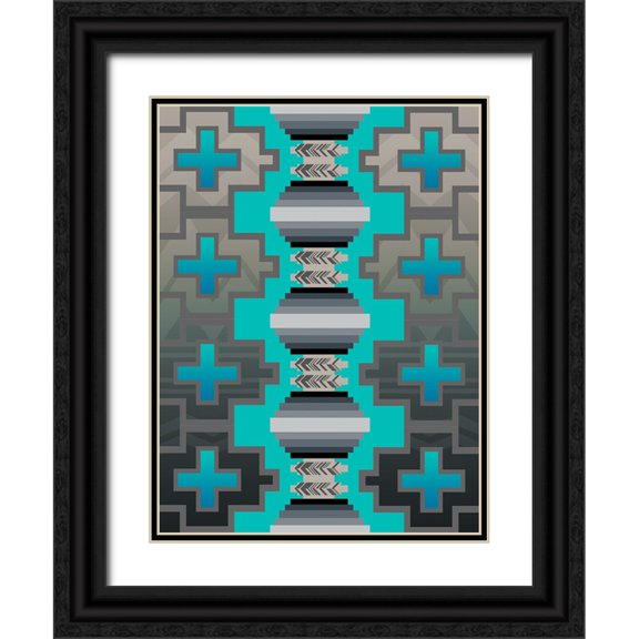 LightBoxJournal 12x14 Black Ornate Wood Framed with Double Matting Museum Art Print Titled - Simply Southwest B1