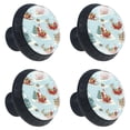 thumbnail image 2 of 4 Pcs Santa Claus Riding Sleigh Knobs for Kitchen Cabinet Cupboard Dresser Bookcase Drawer Pulls Handles Round Home Decor, 2 of 8
