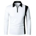 thumbnail image 3 of Gubotare Mens Polo Shirts Long Sleeve Mens Polo Shirt Men's Long Sleeve Polo Shirts Regular Fit Casual Golf Polo Shirts (White,L), 3 of 5