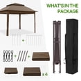 thumbnail image 4 of COOS BAY 11x11 Pop-up Instant Gazebo Tent with 4 Sidewalls Outdoor Canopy Shelter,Brown, 4 of 5
