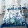 thumbnail image 1 of Sea Turtle Bedding Set Reptile Tortoise Dolphin Octopus Duvet Cover Set Ocean Beach Theme Comforter Cover Sea Animal Pillowcases, 1 of 7