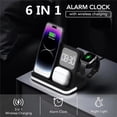 thumbnail image 4 of Phone Watch Wireless Charger with LED Light Clock Alarm For iPhone 16/15/14/13/12 Apple Watch 2-10 SE  Airpods Pro Fast Charging, 4 of 10