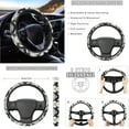 thumbnail image 3 of FOR U DESIGNS Horse Marble Print 10 Pcs Car Seat Cover Full Sets Washable Car Seat Protector + Steering Wheel Cover + Air Vent Storage Bag + Trash Can + Coaster + Wristlet Keychain, 3 of 7