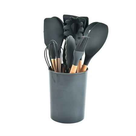 

Cooking Utensils Set with Holder for Kitchen Non Stick 11 Pcs Cookware