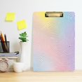 thumbnail image 2 of FORMRS Acrylic Clipboard with Low Profile Clip Standard A4 Letter Size, 12.5" x 9", Pink Wavy Striped, 2 of 8