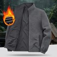 thumbnail image 5 of Jerdar Men's Fashion Fall and Winter Windproof and Waterproof Double-sided Wear Washed Cotton-padded Jacket with Long Sleeve Pocket Zipper Jacket Coat., 5 of 9