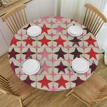 

Tllo0ord Pale Pink Tablecloth Table Cloth Waterproof Oil-Proof Table Cover on Square Striped Abstract Fits Tables 31-35