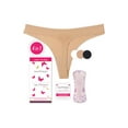 thumbnail image 3 of PANTY FRESH Panties To-Go Pocket Size Seamless Underwear Thong + Wipe + Liner 4in1 Feminine Hygiene Kit (Nude, X-Large), 3 of 4