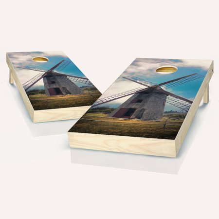 Skip's Garage Nantucket Windmill Solid Wood Cornhole Board Set