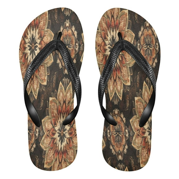 YAZAOOSummer Flip Flops Creatively Earthy Elegance Simple Beach Sandals