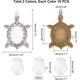 thumbnail image 5 of 20 juegos de colgantes con foto de tortuga, bandejas ovaladas de 25 x 18 mm, cabujones, bases, biseles en blanco, engastes para camafeos, colgantes con foto conmemorativa, 5 of 7