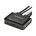 thumbnail image 3 of StarTech.com 2 Port DisplayPort KVM Switch, 4K 60Hz, Compact Dual Port UHD DP 1.2 USB Desktop KVM Switch w/ Integrated 4ft Cables & Audio, Bus Powered & Remote Switching, MacBook ThinkPad - 4K KVM Switch w/ Audio (SV211DPUA4K) - KVM / audio switch - 2 x KVM / audio - desktop, 3 of 6