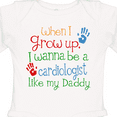 thumbnail image 4 of Inktastic Cardiologist Like Daddy Boys or Girls Long Sleeve Baby Bodysuit, 4 of 5