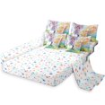 thumbnail image 3 of Homewish Colorful Tree Of Life 7-Piece King Bedding,Daisy Floral Plant King Bed in a Bag,Green,Colorful Stars Reversible, 3 of 8