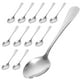 thumbnail image 1 of 12 PCS CINE CUANTAS CUESTAS DE ACERO DE ACERO INOXIDABLE Campas de café Siring cucharas Mesa de comedor Cucharas Supo de sopa, 1 of 6