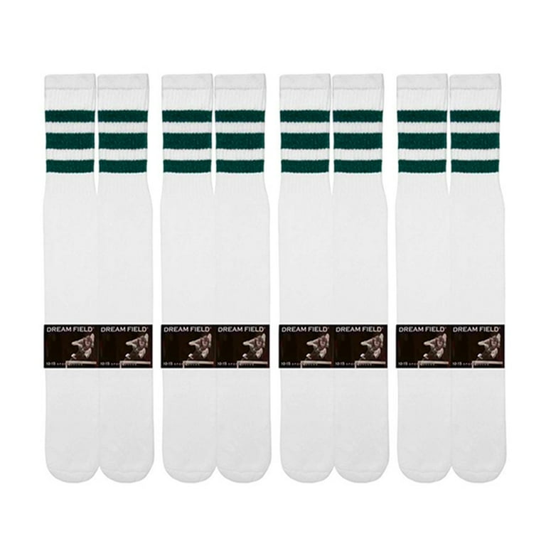 『TEN STRIPE S/S WHITE M』 Rainbow' Knee High Socks - White - Spark Shop