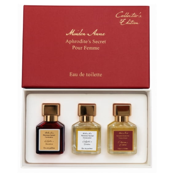 Eau de Parfum Gift Set for Women - 3 x 1 oz Perfume Sprays Inspired by the Iconic Scent - Long-Lasting Luxury Fragrance Collection for Gifting & Travel - Sweet Amber & Woody Notes