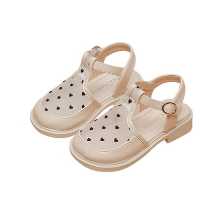 

Colisha Kids Flat Sandals Ankle Strap Princess Shoes Summer Dress Sandal Wedding Comfort Beach White 11C