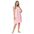 thumbnail image 3 of Casual Nights Women's Cap Sleeve Rose Satin Nightgown, 3 of 5