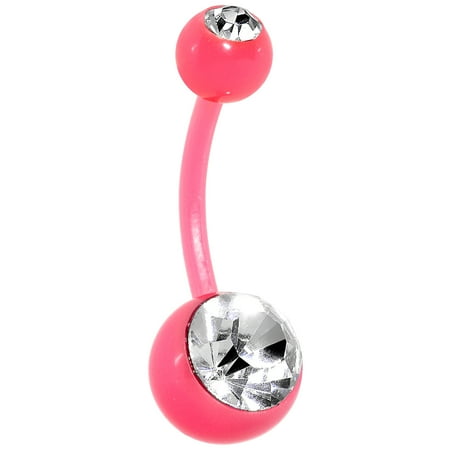 - Body Candy Unisex Adult PTFE Pink Belly Button Ring