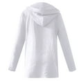 thumbnail image 7 of Fiaer,Deep V Neck Drawstring Hoodies for Women,Womens Plus Size Long Sleeve Hooded Sweatshirts,Ladies Loose Fit Casual Lightweight Tops White XL, 7 of 7