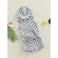 thumbnail image 3 of Arvbitana Baby Girl Boys Checkerboard Print Outfits Sleeveless Hooded Vest  Tops + Drawstring Short Pants Summer Casual Shorts Sportswear 2Pcs 0-3T, 3 of 8