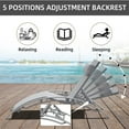 thumbnail image 5 of TOPCOMFY Outdoor Chaise Lounge Chairs Set of 3 Adjustable Aluminum with Metal Side Table Patio Deck Lawn Poolside Backyard Gray, 5 of 5