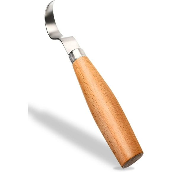 ANXVERS Wood Carving Knife, Carving Knife, Manual Wood Carving Knife, 6-Inch Curved Cutting Knife, Manual Wood Carving Knife Suitable for Beginners, Tool for Carving Bowls, Cups and Spoons