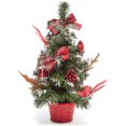 thumbnail image 1 of Mini árbol de pino navideño con adornos para mesa y decoración navideña del hogar, 16 pulgadas., 1 of 7