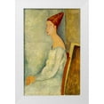 thumbnail image 1 of Modigliani, Amedeo 17x24 White Modern Wood Framed Museum Art Print Titled - Jeanne Hebuterne assise de profil, 1 of 4