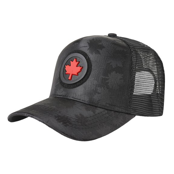Yuanlong Unisex For Men And Women Trucker Hat Camo Maple Leaf Mesh Back Adjustable Baseball Hat Daily Outdoor Sports Hat