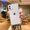 thumbnail image 1 of Funda transparente con correa de cordón para iPhone 13 14 Pro Max 12 11 XR X XS Mini 6S 7 8 Plus SE, funda acrílica a prueba de golpes Tan Jianjun unisex, 1 of 2